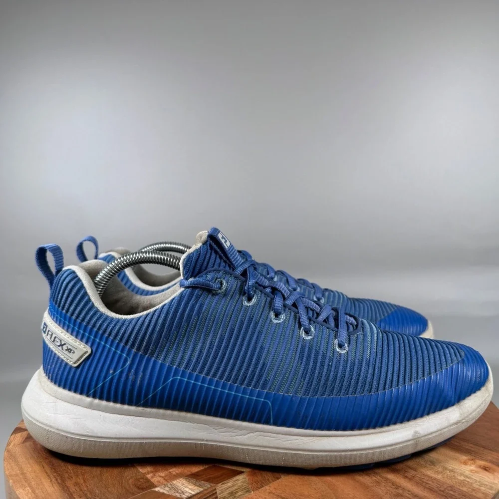 FootJoy Flex XP Mens‎ Blue Spikeless Golf Shoes 56252 Size 10.5 M